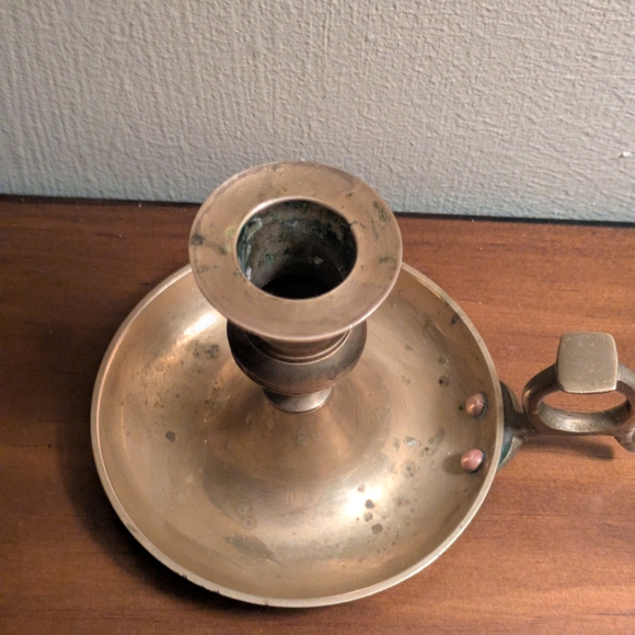 Vintage Brass Candle Holder - Picture 2 of 4